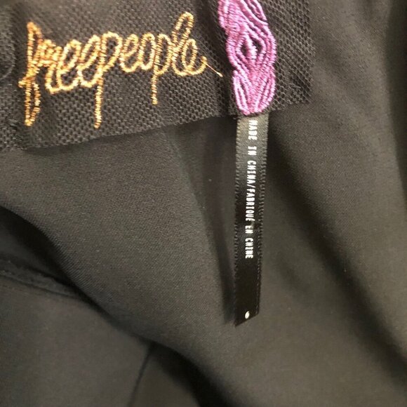 Free People Black Floral Lace Off Shoulder Dress Size 6 - Picture 8 of 13